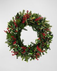 30" Holly Holiday Wreath