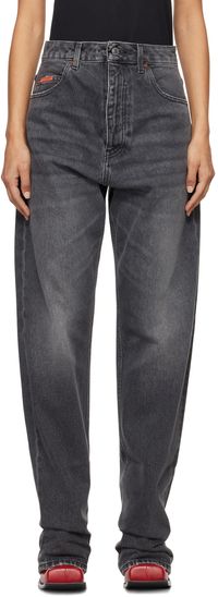 Martine Rose Black Open Fly Jeans