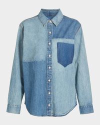 Dalma Denim Color Block Shirt