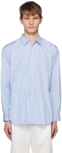 Comme des Garçons Shirt Blue & White Stripe Shirt