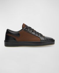 Men's Nevada Textile and Leather Low-Top Sneakers