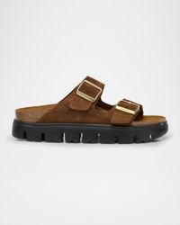 Arizona Buckle Suede Flatform Sandals