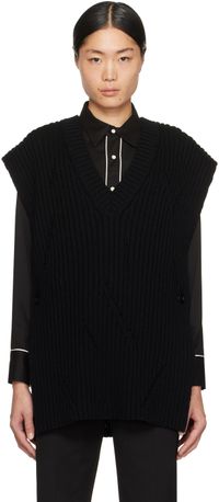 The Letters Black Tabard Vest