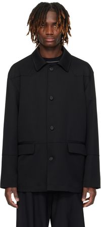 MM6 Maison Margiela Black Gabardine Jacket