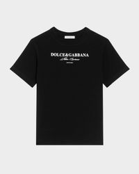 Boy's Contrast Logo-Print T-Shirt, Size 8-14