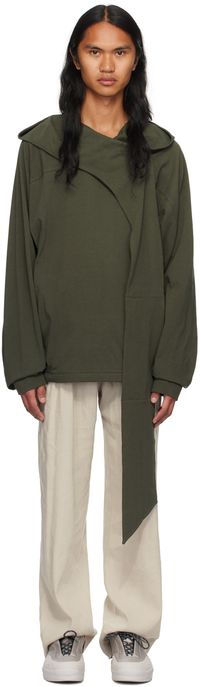 HYEIN SEO Khaki Scarf Hoodie
