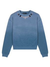 Women's Two-Tone Sweatshirt - Blue - Size Small