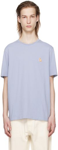 Maison Kitsuné T-shirt bleu à logo de renard