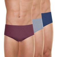 Lot de 3 slips taille haute fermé homme trio fantaisie eminence - Taille 3XL - Bleu