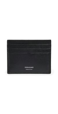 FERRAGAMO Classic Leather Card Case Nero/Nero One Size