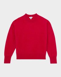 Brushed Cashmere Crewneck Sweater