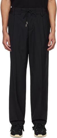 sacai Black Creased Trousers