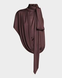 Huresta Asymmetric Draped Blouse