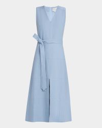 Reinella Belted A-Line Midi Dress