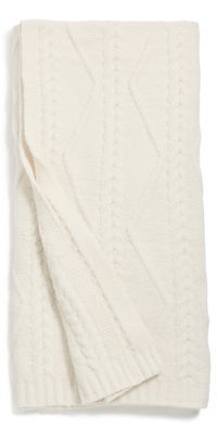 Barefoot Dreams CC Fisherman Cable Throw Blanket Cream One Size