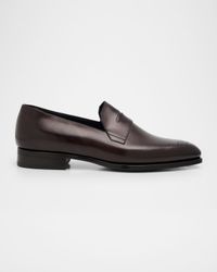 Men's Elysium Brogue Leather Penny Loafers