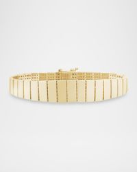 Graduating Flash Tile Chain Bracelet in 14K Yellow Gold
