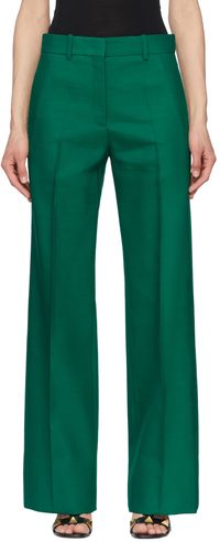 Valentino Green Wool Trousers