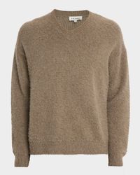 Men's Brushed Cashmere V-Neck Sweater