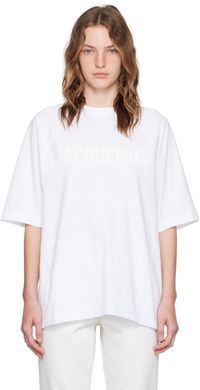 JACQUEMUS White Les Classiques 'Le t-shirt Typo' T-Shirt