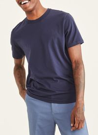 Dockers - Tee-shirt droit en coton - Taille 2XL - Bleu