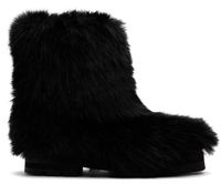 ERNEST W. BAKER Bottes noires en fourrure synthétique