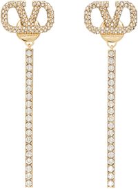 Valentino Garavani Boucles d'oreilles dorées à logo en V