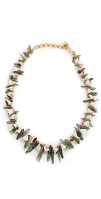 Brinker + Eliza Kingsley Necklace Shell/Green Quartz One Size