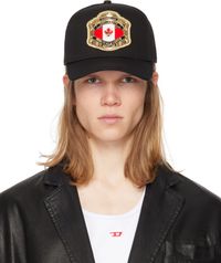 Dsquared2 Black Boxeur Patch Cap