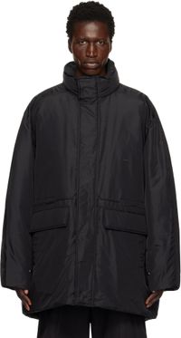 WOOYOUNGMI Black Funnel Neck Down Jacket