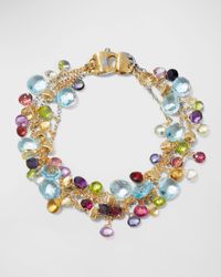 18K Yellow Gold Three-Strand Topaz Paradise Bracelet