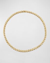 14K Gold Fluted Diamond Eternity Necklace