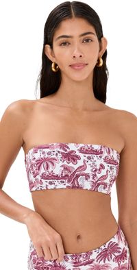 STAUD Mala Bikini Top Bordeaux Toile XS