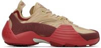 Lanvin Beige & Red Flash-X Sneakers