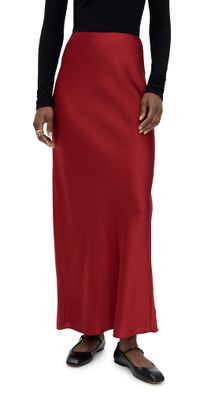 Jenni Kayne Nina Slip Skirt Crimson L