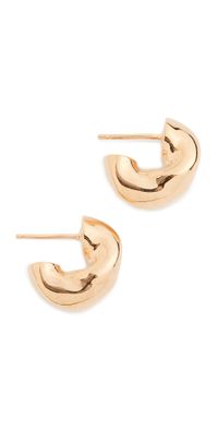 AGMES Small Dahlia Hoops Gold Vermeil One Size