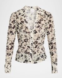 Portia Ruched Mesh Top