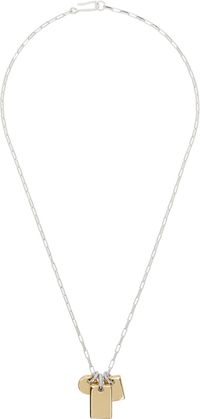 Laura Lombardi Silver & Gold Carta Charm Necklace