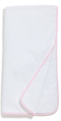 Weezie Signature Bath Towel Ballet Pink on White One Size