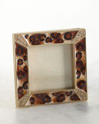 Leland Leopard Spotted Pave Frame, 2"