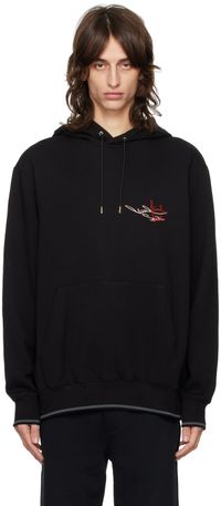 Paul Smith Black Embroidered Logo Hoodie