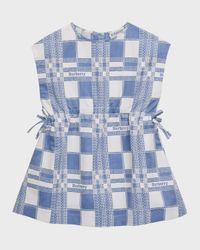 Girl's Trevelle Windowpane Check Sleeveless Dress, Size 6M-2