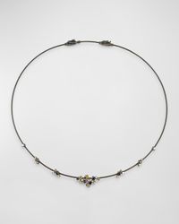 18k Black Gold Diamond Confetti Necklace