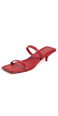 St. Agni Fine Strap Kitten Heels Rosso 37