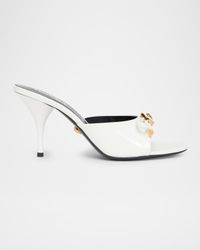 Opera Bow Ballet Mules in Patent Leather