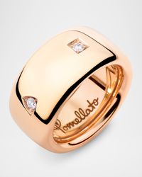 Iconica 18K Rose Gold 5-Diamond Band Ring