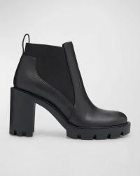 70mm Marchacroche Leather Chelsea Booties