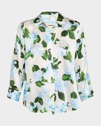 Dani Hydrangea Silk Blouse