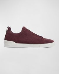 Men's Triple Stitch Suede Sneakers