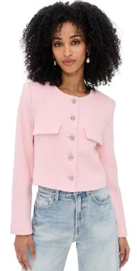endless rose Tweed Buttoned Jacket Pink L